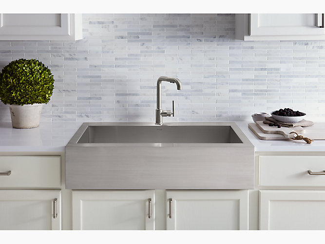 Vault A Front Top Mount Sink, Stainless Steel Farm Sinks